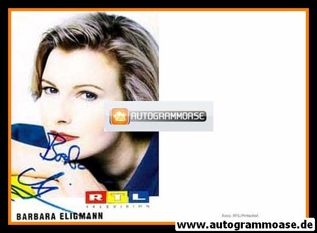 Autogramm TV | RTL | Barbara ELIGMANN | 1990er (Portrait Color) 1