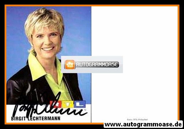Autogramm TV | RTL | Birgit LECHTERMANN | 1990er (Portrait Color)