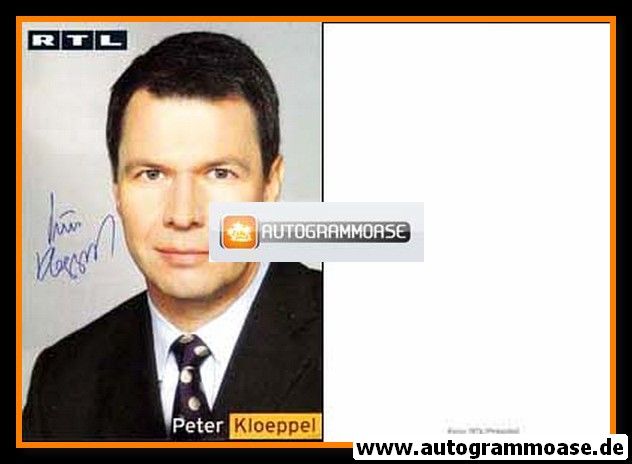 Autogramm TV | RTL | Peter KLOEPPEL | 2000er (Portrait Color) Pritschet