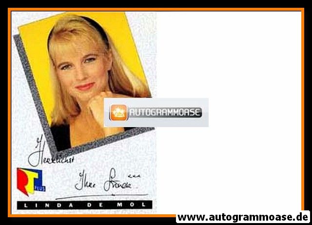Autogramm TV | RTL | Linda DE MOL | 1980er (Portrait Color)