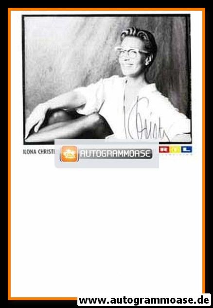 Autogramm TV | RTL | Ilona CHRISTEN | 1990er (Portrait SW)