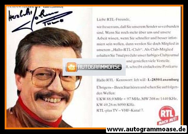 Autogramm Radio | RTL Luxemburg | Jochen PÜTZENBACHER | 1980er (Portrait Color)