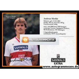 Autogramm Fussball | VfB Stuttgart | 1986 | Andreas MERKLE