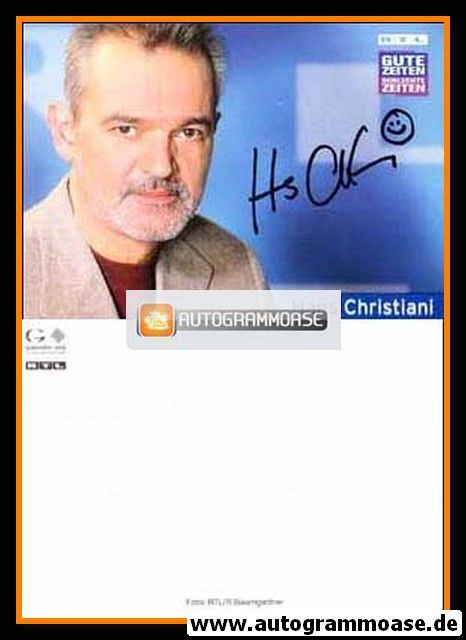 Autogramm TV | RTL | Hans CHRISTIANI | 2000er Druck "GZSZ"