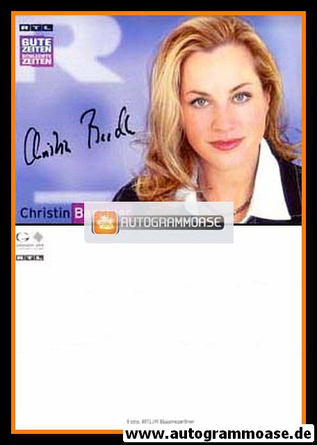 Autogramm TV | RTL | Christin BAECHLER | 2000er Druck "GZSZ"
