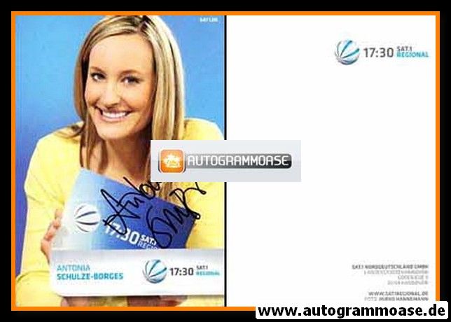 Autogramm TV | SAT1 | Antonia SCHULZE-BORGES | 2010er "17:30 Regional"