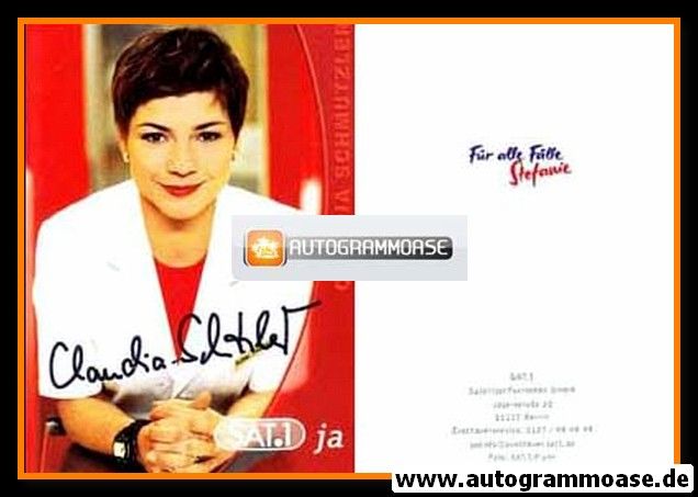 Autogramm TV | SAT1 | Claudia SCHMUTZLER | 2000er "Für Alle Fälle Stefanie" (Flynn)