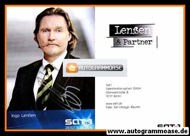 Autogramm TV | SAT1 | Ingo LENSSEN | 2000er "Lenssen & Partner" (Portrait Color Rauner)