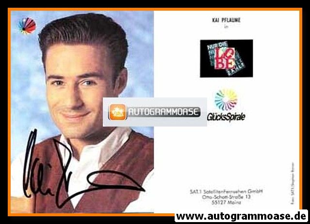 Autogramm TV | SAT1 | Kai PFLAUME | 2000er "Nur Die Liebe Zählt / GlücksSpirale"