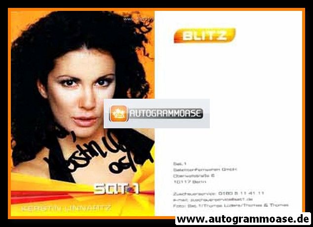 Autogramm TV | SAT1 | Kerstin LINNARTZ | 2000er "Blitz"