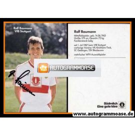 Autogramm Fussball | VfB Stuttgart | 1987 | Rolf BAUMANN