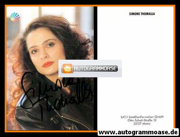 Autogramm TV | SAT1 | Simone THOMALLA | 1990er (Portrait Color)
