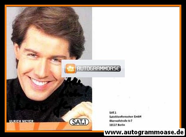 Autogramm TV | SAT1 | Ulrich MEYER | 2000er (Portrait Color)