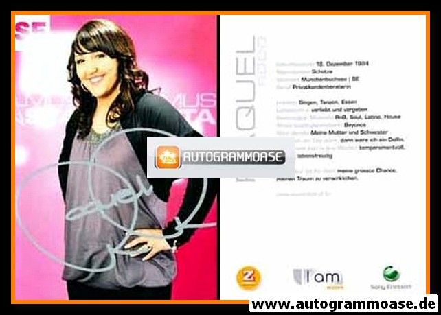 Autogramm TV | SF | Raquel RODO | 2000er Druck "MusicStar"