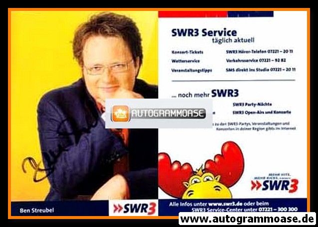 Autogramm Radio | SWR3 | Ben STREUBEL | 2000er (Portrait Color)