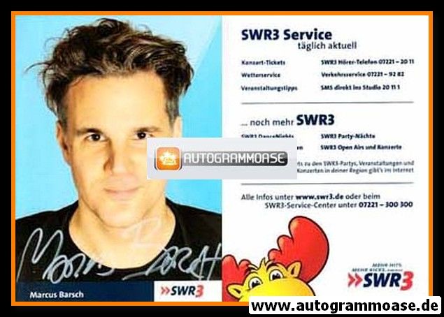 Autogramm Radio | SWR3 | Marcus BARSCH | 2000er (Portrait Color)