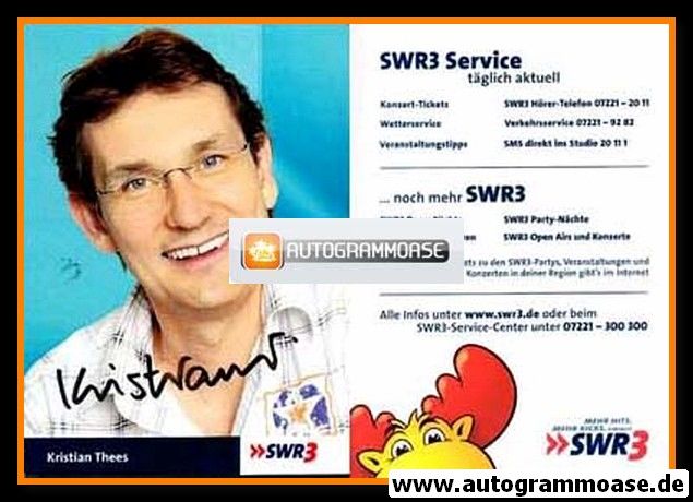 Autogramm Radio | SWR3 | Kristian THEES | 2000er (Portrait Color)