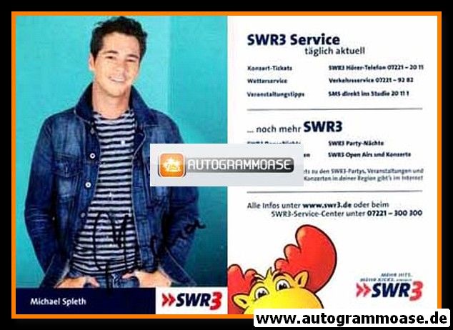 Autogramm Radio | SWR3 | Michael SPLETH | 2000er (Portrait Color)