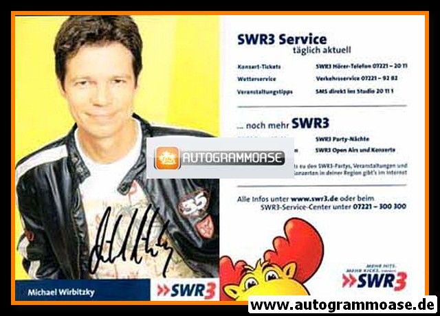 Autogramm Radio | SWR3 | Michael WIRBITZKY | 2000er (Portrait Color)