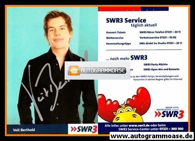 Autogramm Radio | SWR3 | Veit BERTHOLD | 2000er (Portrait Color)