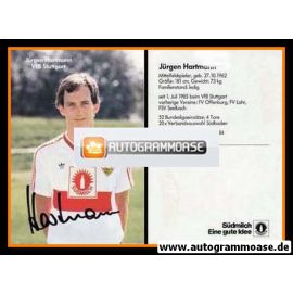 Autogramm Fussball | VfB Stuttgart | 1987 | Jürgen HARTMANN