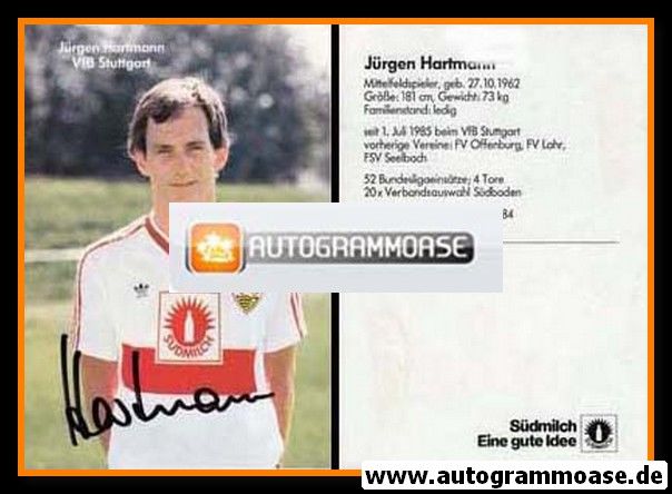 Autogramm Fussball | VfB Stuttgart | 1987 | Jürgen HARTMANN