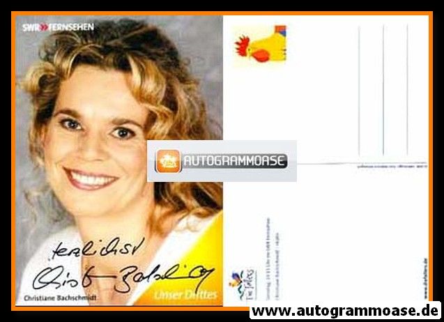 Autogramm TV | SWR | Christiane BACHSCHMIDT | 2007 "Die Fallers" (Portrait Color) Schweigert