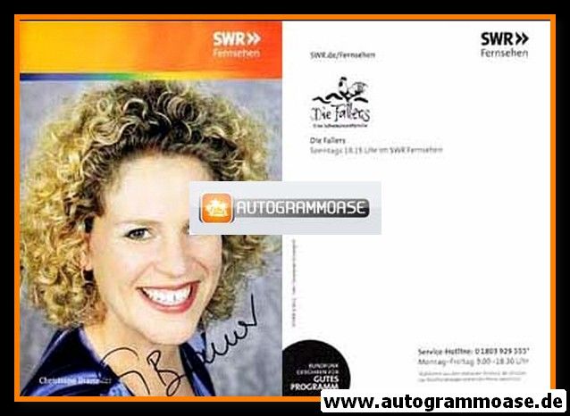 Autogramm TV | SWR | Christiane BRAMMER | 2007 "Die Fallers" (Schweigert)