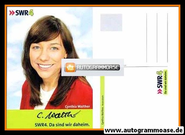 Autogramm Radio | SWR4 | Cynthia WALTHER | 2000er (Portrait Color)