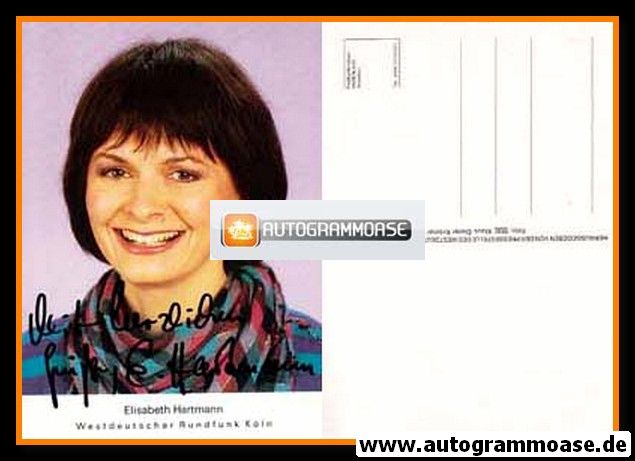 Autogramm TV | WDR | Elisabeth HARTMANN | 1980er (Portrait Color)