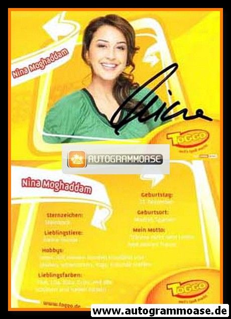 Autogramm TV | Super RTL | Nina MOGHADDAM | 2000er "Toggo" 1