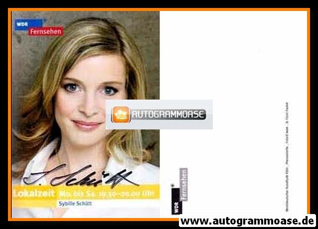 Autogramm TV | WDR | Sybille SCHÜTT | 2000er "Lokalzeit" (Fürst)