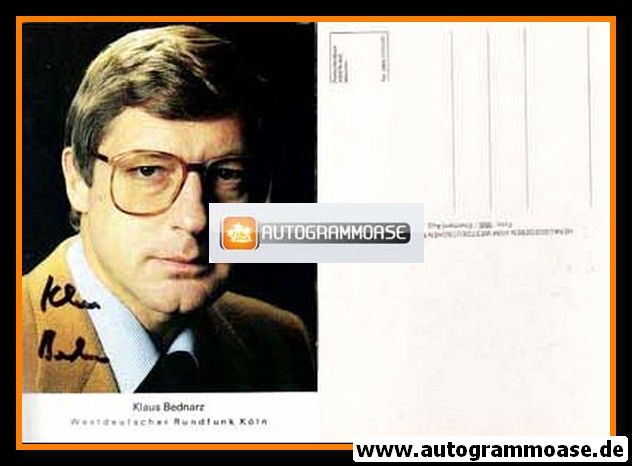 Autogramm TV | WDR | Klaus BEDNARZ | 1980er (Portrait Color)
