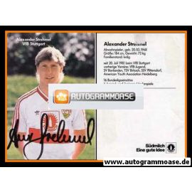 Autogramm Fussball | VfB Stuttgart | 1987 | Alexander STREHMEL