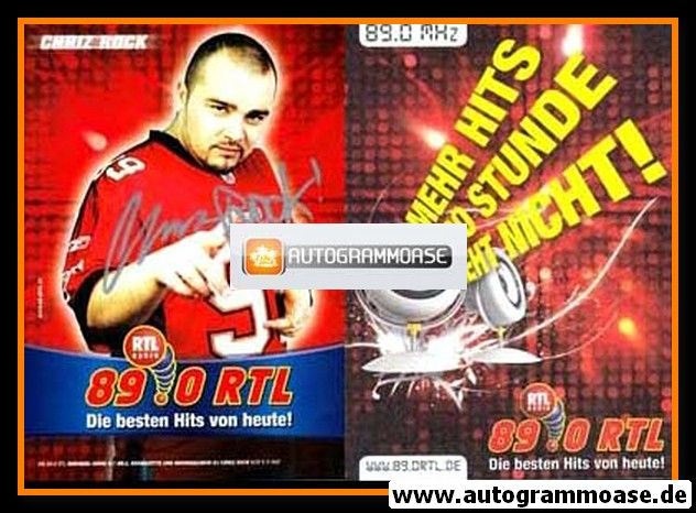 Autogramm Radio | 89.0 RTL | Chriz ROCK | 2010er (Portrait Color) rot