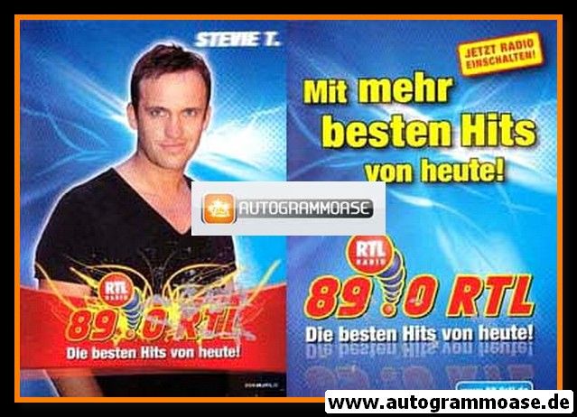 Autogramm Radio | 89.0 RTL | STEVIE T. | 2010er (Portrait Color) blau