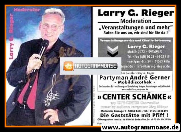 Autogramm Entertainer | Larry G. RIEGER | 2000er (Portrait Color) 1