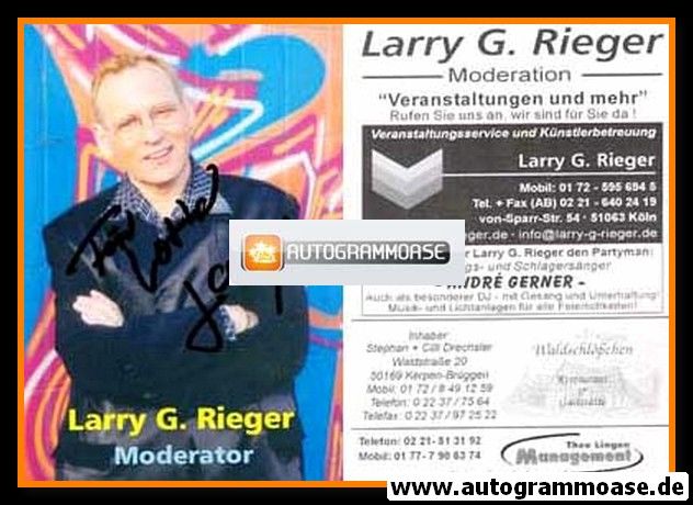 Autogramm Entertainer | Larry G. RIEGER | 2000er (Portrait Color) 2