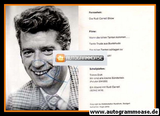 Autogramm Musik / TV | Rudi CARRELL | 1970er (Portrait SW) 1