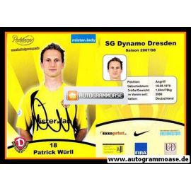 Autogramm Fussball | Dynamo Dresden | 2007 | Patrick WÜRLL