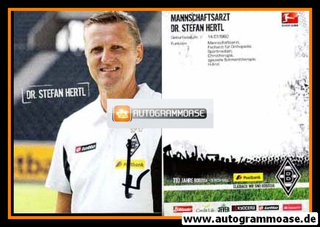 Autogramm Fussball | Borussia Mönchengladbach | 2010 | Dr. Stefan HERTL