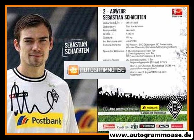 Autogramm Fussball | Borussia Mönchengladbach | 2010 | Sebastian SCHACHTEN