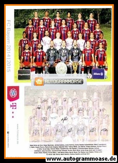 Mannschaftskarte Fussball | FC Bayern München | 2014