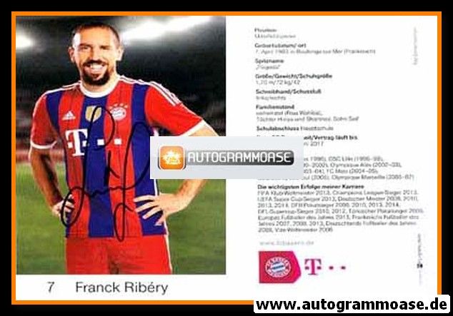 Autogramm Fussball | FC Bayern München | 2014 | Franck RIBERY