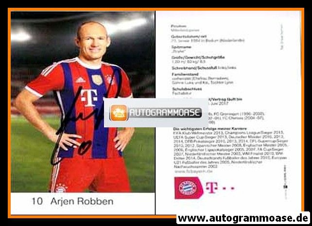 Autogramm Fussball | FC Bayern München | 2014 | Arjen ROBBEN