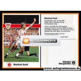 Autogramm Fussball | VfB Stuttgart | 1989 | Manfred KASTL