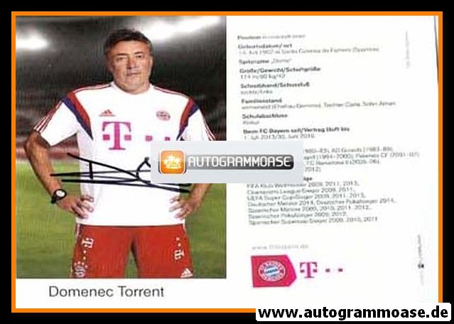 Autogramm Fussball | FC Bayern München | 2014 | Domenec TORRENT