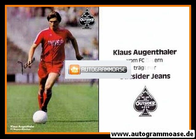 Autogramm Fussball | FC Bayern München | 1980er | Klaus AUGENTHALER (Outsider) Spielszene