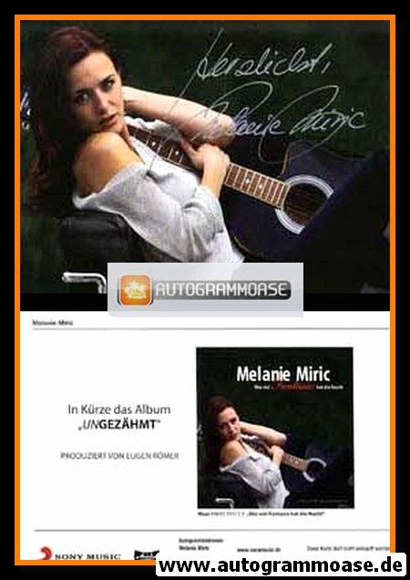 Autogramm Schlager | Melanie MIRIC | 2012 "Ungezähmt" (Sony) 1
