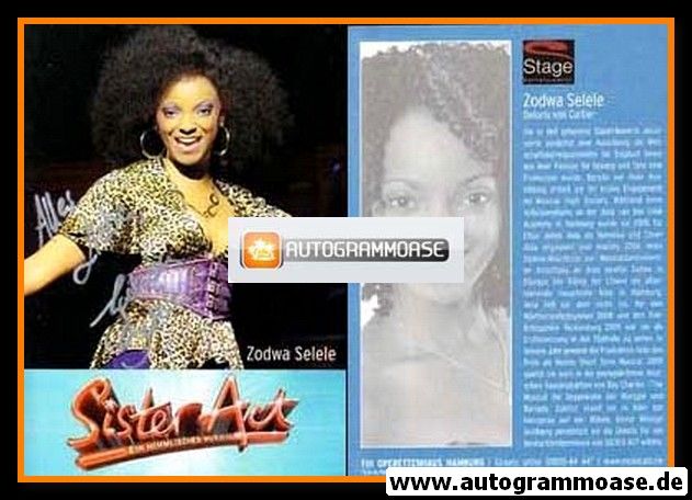 Autogramm Musical | Zodwa SELELE | 2010er "Sister Act"
